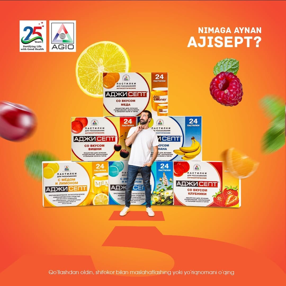 Adjisept pastilkalari - tomoq oğriğidan samarali himoya!