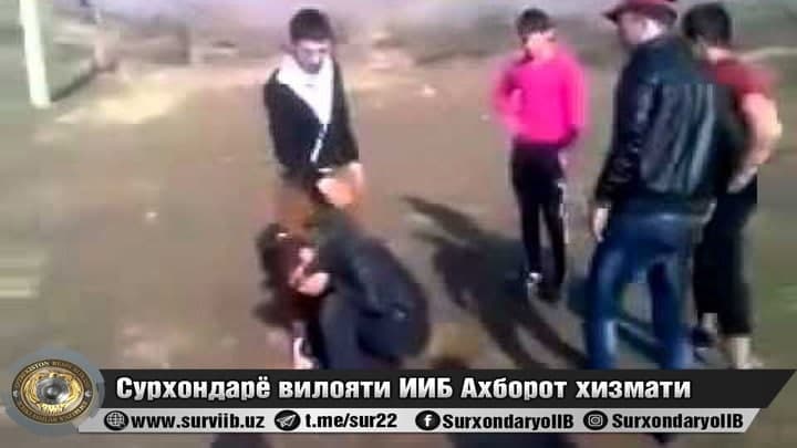 Сурхондарёда вояга етмаган фуқаро ва ИИБ ходимларига тан жароҳати етказган безорилар гуруҳига жиноий иш қўзғатилди