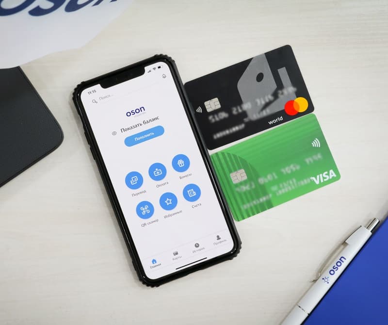 OSON elektron hamyonini Visa va Mastercard orqali to‘ldirish yo‘lga qo‘yildi