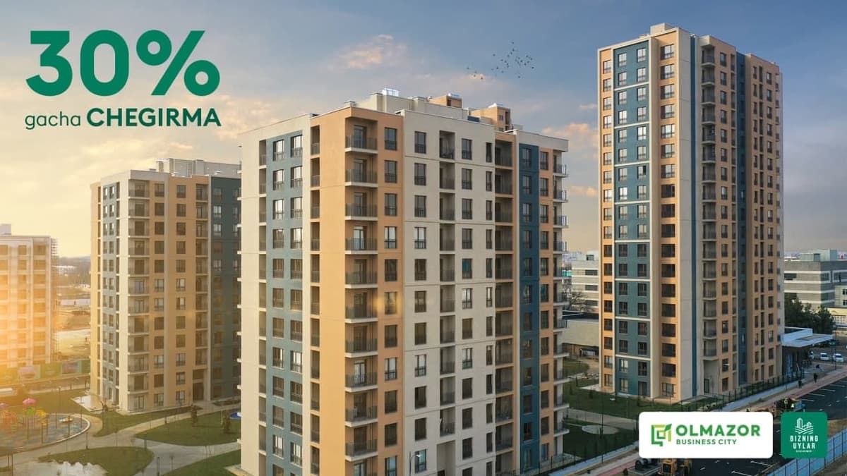 Olmazor Business City turar joy majmuasi ta'mirlangan xonadonlarni 30% gacha chegirma bilan taklif etadi