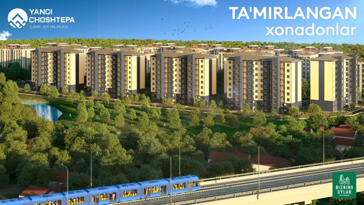 Yangi ChoshTepa turar joy majmuasidan tayyor ta'mirlangan xonadonlar