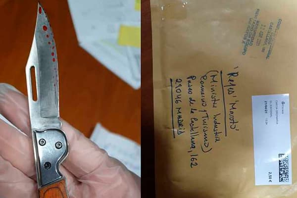 Ispaniyalik yuqori mansabdor shaxslarga o‘qlar va pichoqlar solingan konvertlar jo‘natildi