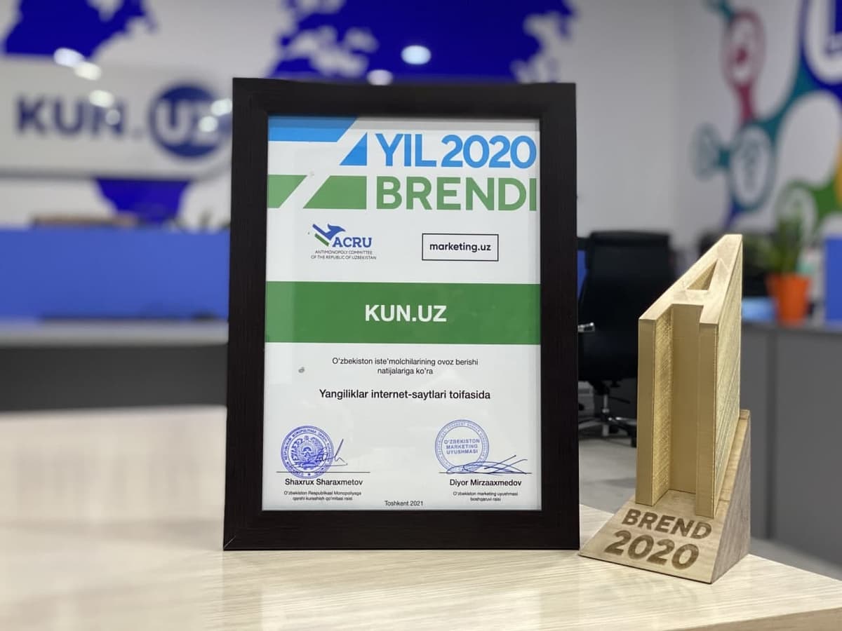 Kun.uz becomes brand of the year by consumers’ choice