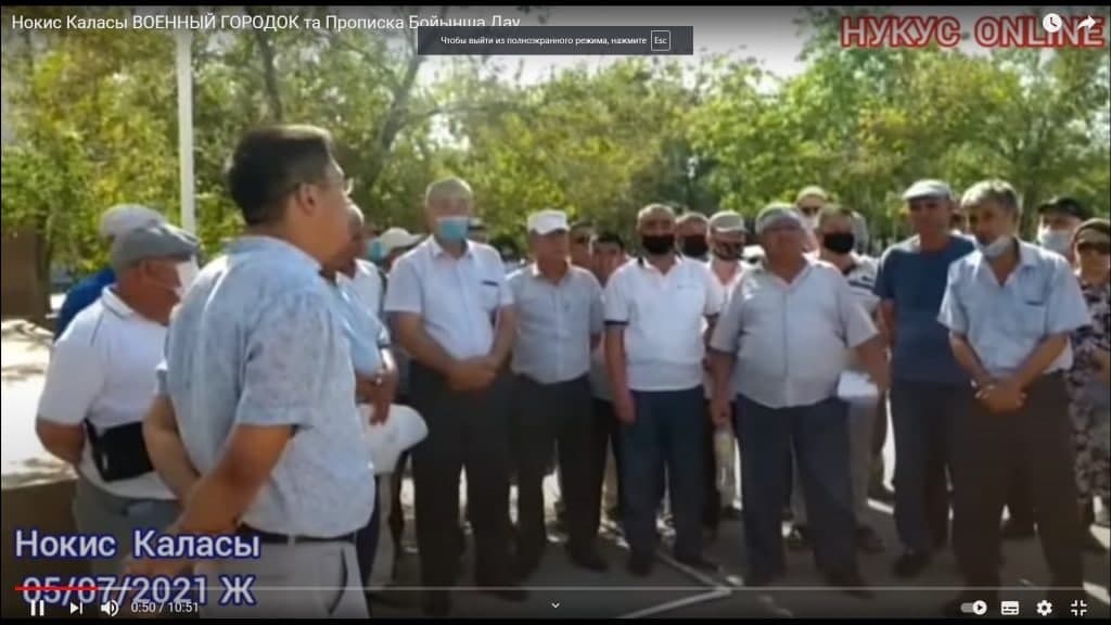 Nukusdagi yopiq harbiy shaharchada yashovchi harbiy pensionerlar murojaat bilan chiqishdi