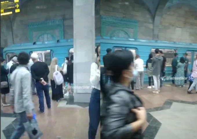 Тошкент метросида поезд тўхтаб қолди