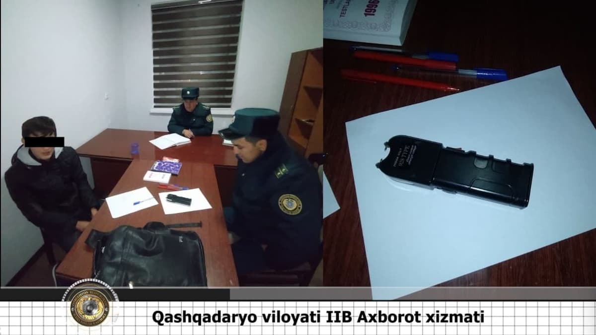 Қаршида ёнида электрошокер олиб юрган шахс аниқланди