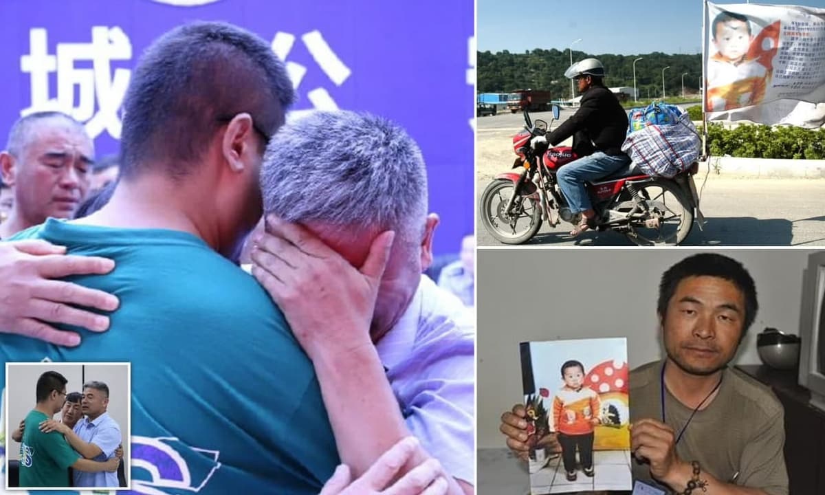Xitoylik ota mashaqqatli urinishlardan keyin 24 yil avval o‘g‘irlab ketilgan o‘g‘lini topdi