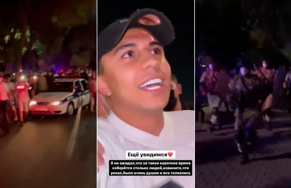 Yuzlab yoshlar rossiyalik bloger chaqirig‘i bilan Amir Temur xiyobonida to‘plandi