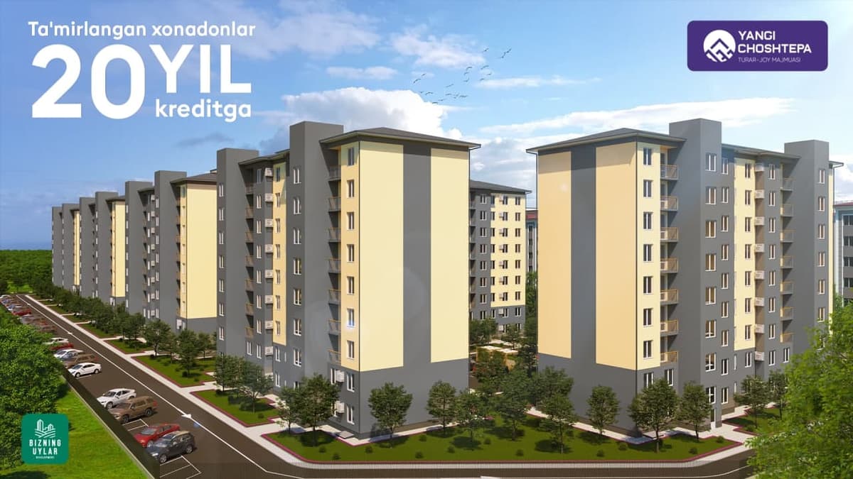 Yangi ChoshTepa turar joy majmuasidan zamonaviy xonadon egasiga aylaning