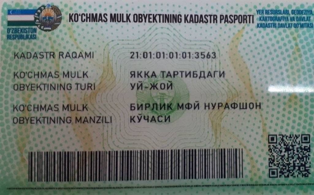 Uzbekistan starts issuing new cadastral passports