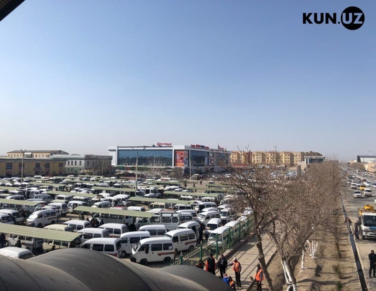 Bugundan Nukusdagi  «Bazar stayanka» noma'lum muddatga yopildi. Damas va avtobuslarlar ikkiga ajraldi