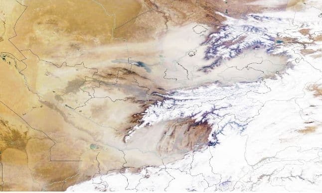 O‘zbekistondagi changli g‘uborning sun'iy yo‘ldoshdan olingan tasviri e'lon qilindi