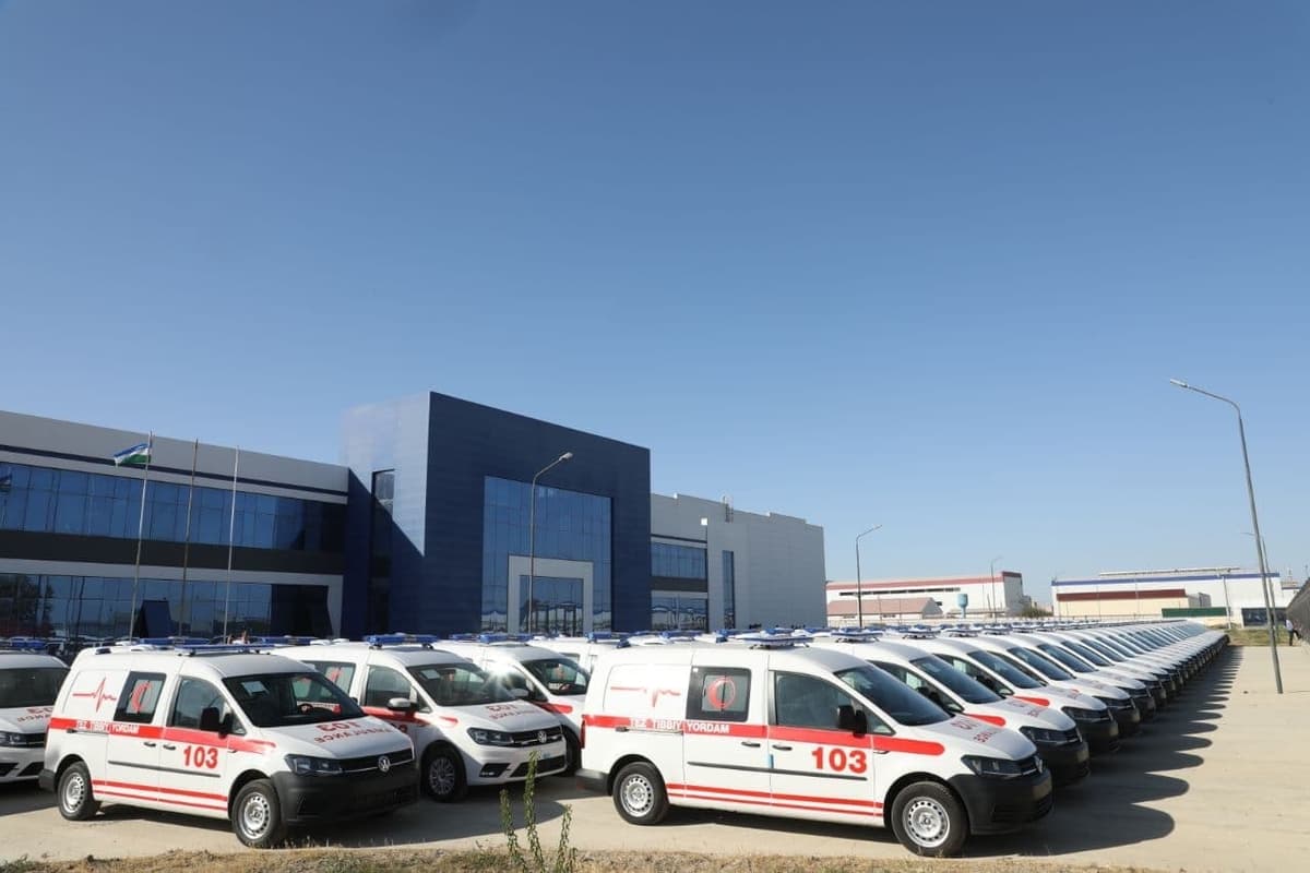 Hududlarga «Tez yordam» uchun Damas o‘rniga Volkswagen Caddy avtomobillarini yetkazib berish boshlandi