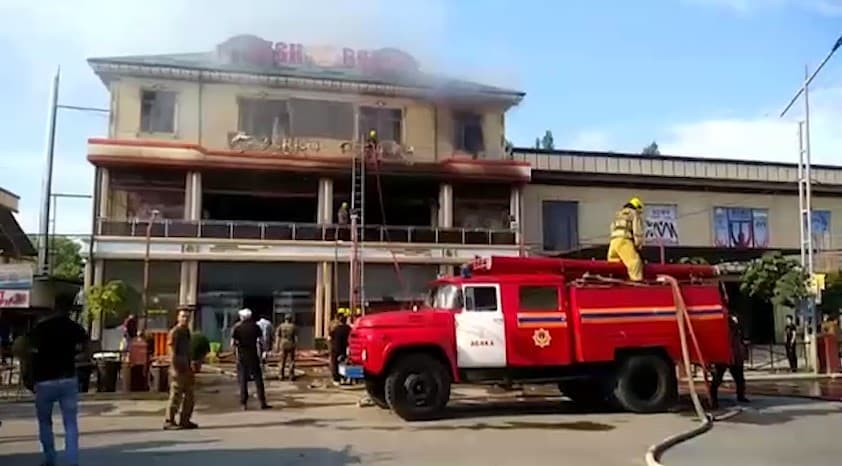 В Андижанской области сгорела столовая