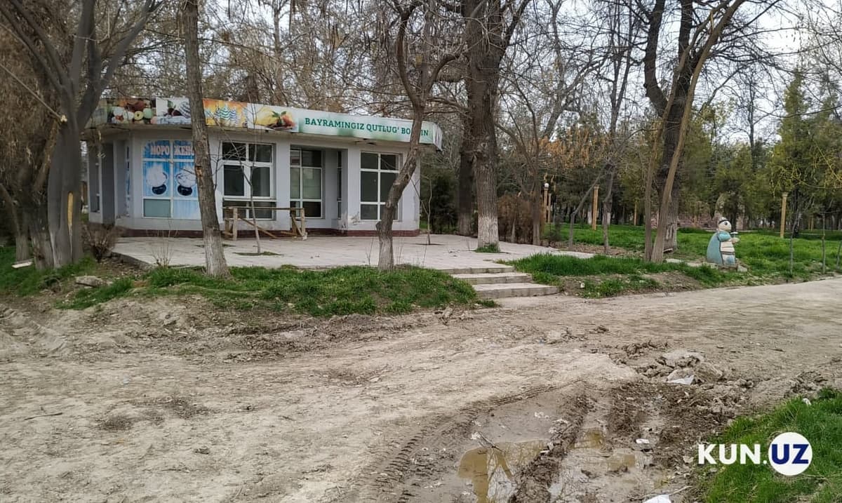 Фото: Таъмирга муҳтож Абдулла Қодирий боғи – баҳорнинг илк кунида
