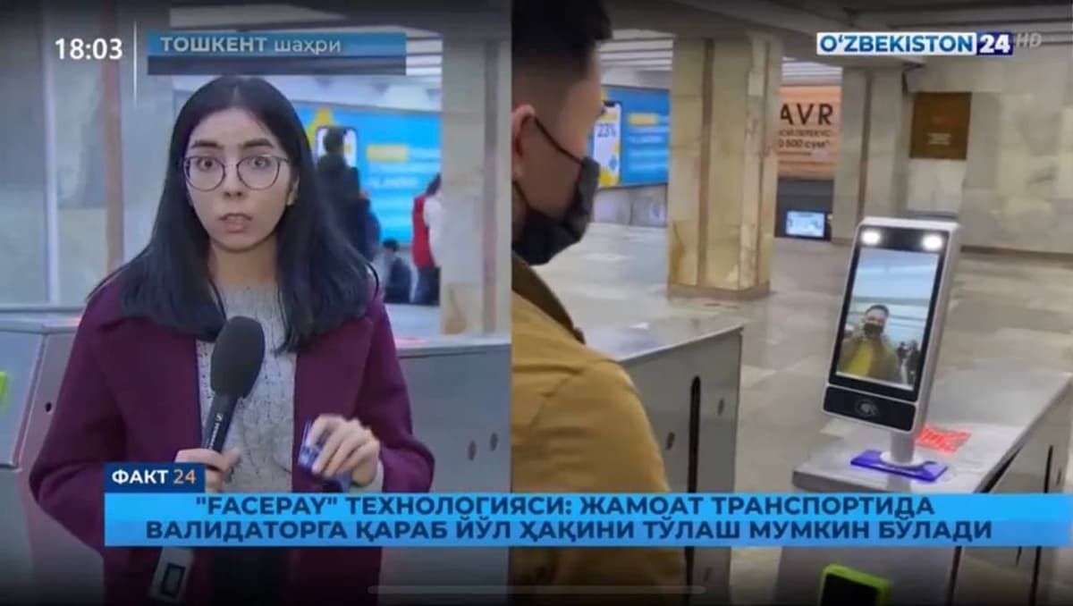 Toshkent metrosida FacePay tizimi sinov tariqasida ishga tushirildi