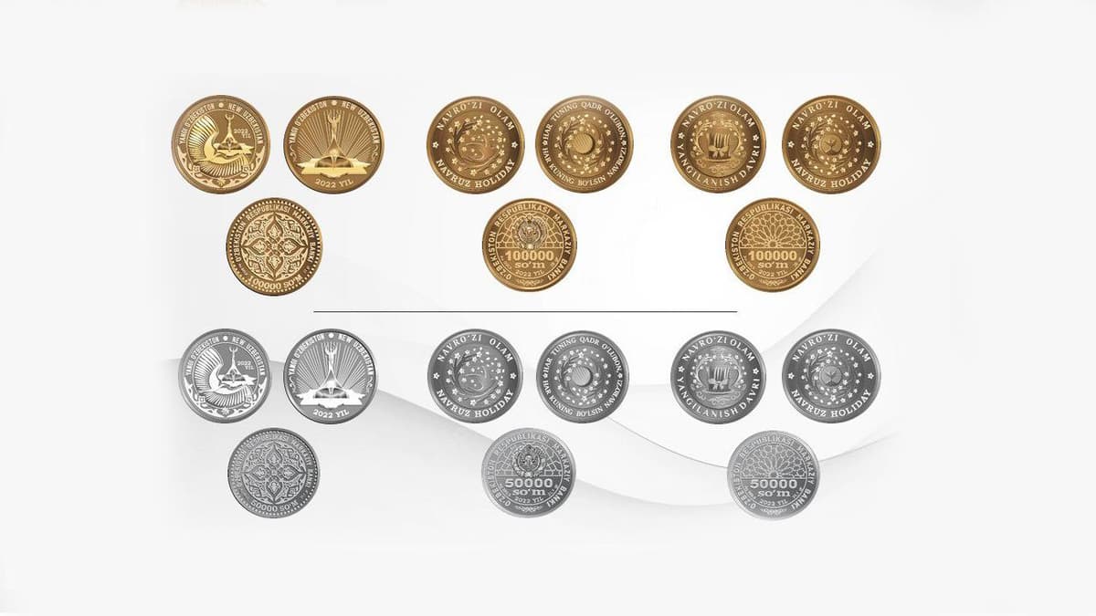 Central Bank issues commemorative coins dedicated to “New Uzbekistan” and “Nawruz” themes