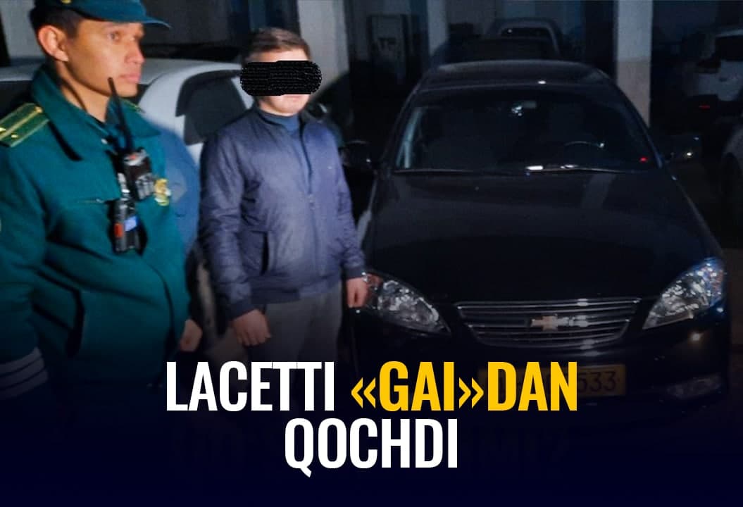 Nukusda YPX xodimlaridan qochgan Lacetti jarima maydonchasiga tushdi