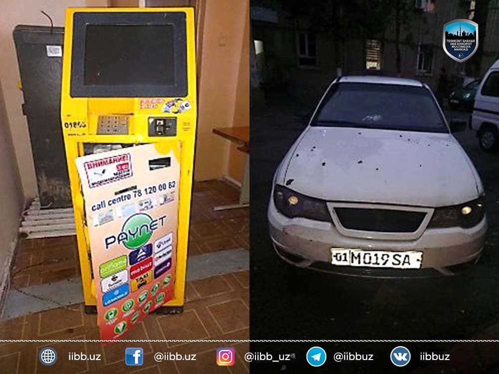 Toshkentda infokioskni o‘g‘irlab ketgan shaxs ushlandi