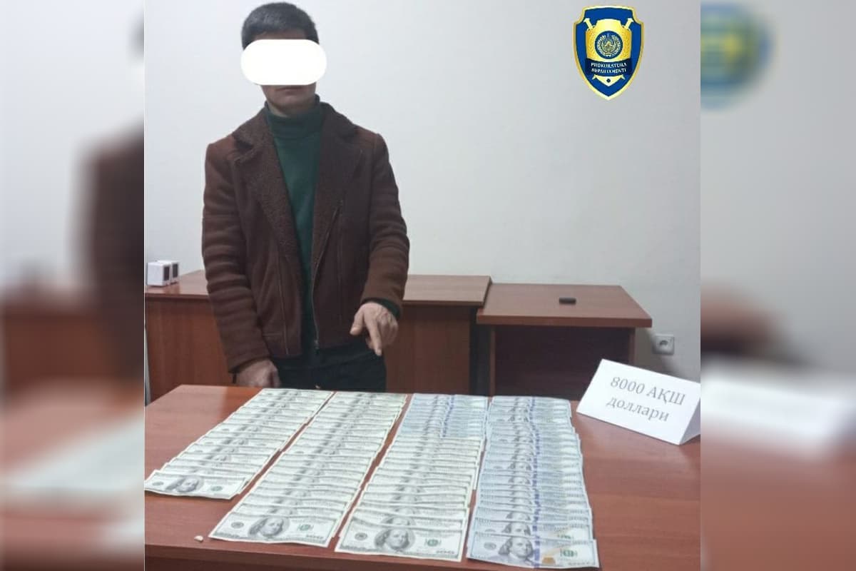 Андижонда жиноят иши бўйича тергов жараёнини ижобий ҳал этиш учун 8 минг доллар олган шахс ушланди
