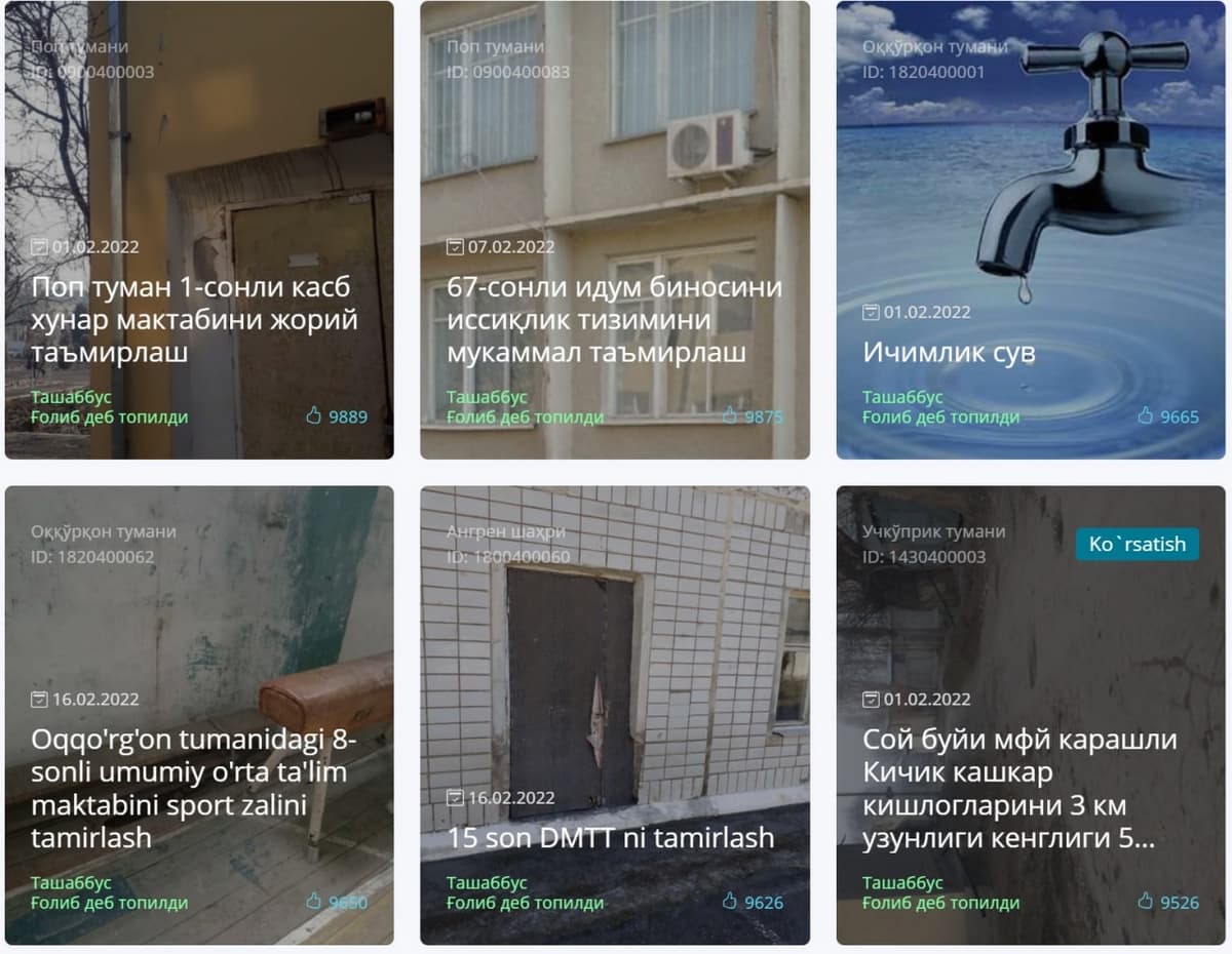 15 iyuldan “Tashabbusli budjet” jarayonining ikkinchi mavsumi boshlanadi