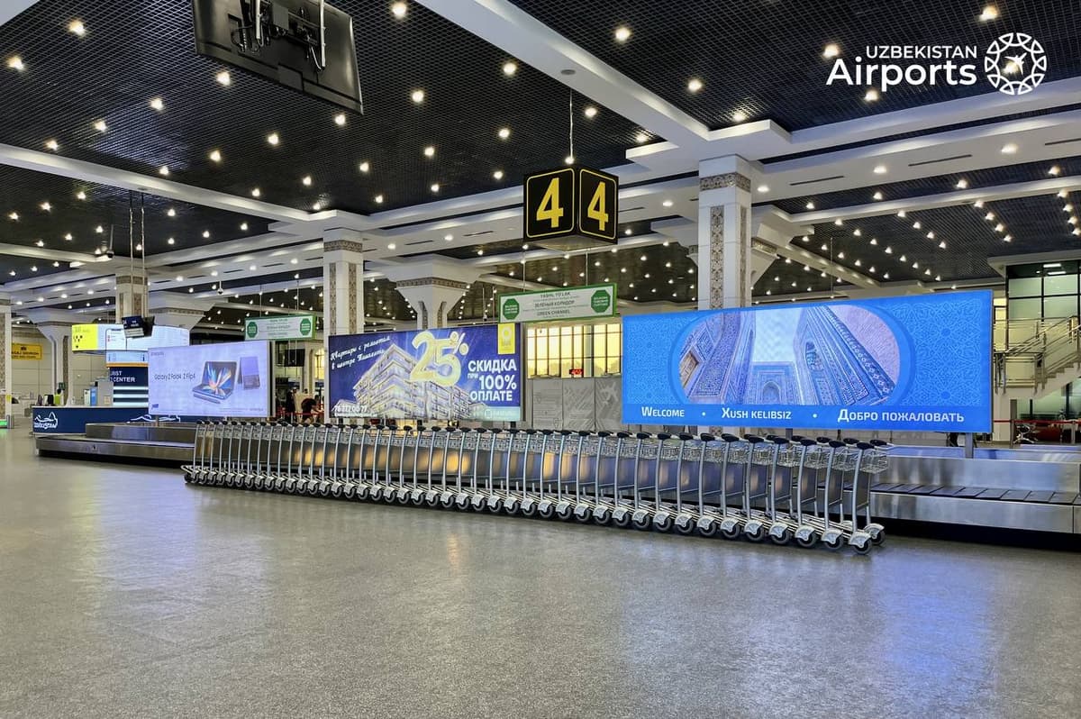 Toshkent aeroportiga bagaj uchun yangi yuk aravachalari keldi