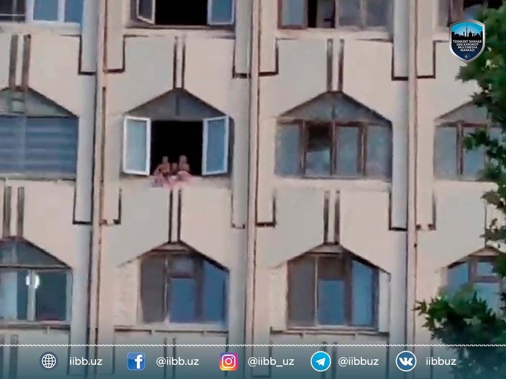 Тошкентда 8-қаватнинг панжара ўрнатилмаган дераза токчасида ўтирган болалар бўйича расмий маълумот берилди