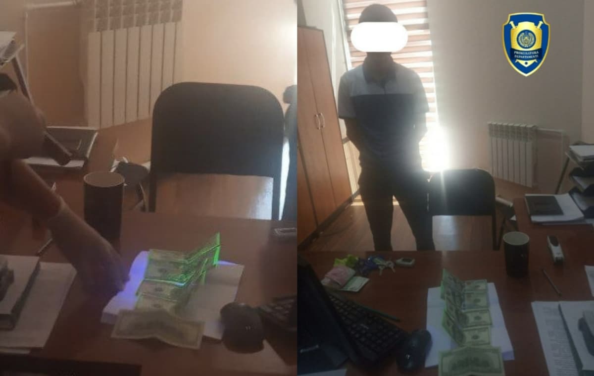 Qashqadaryoda fuqaroni pul evaziga ishga kiritmoqchi bo‘lgan tuman tibbiyot bo‘limi inspektori ushlandi
