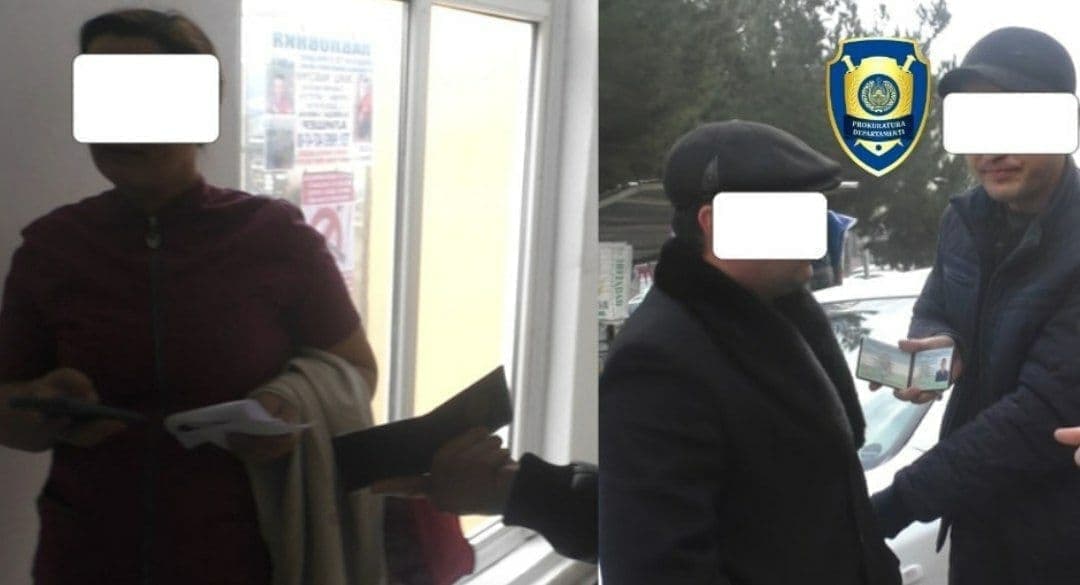 Namangan viloyati Sog‘liqni saqlash boshqarmasi xodimi va hamshira pora olayotganda qo‘lga olindi