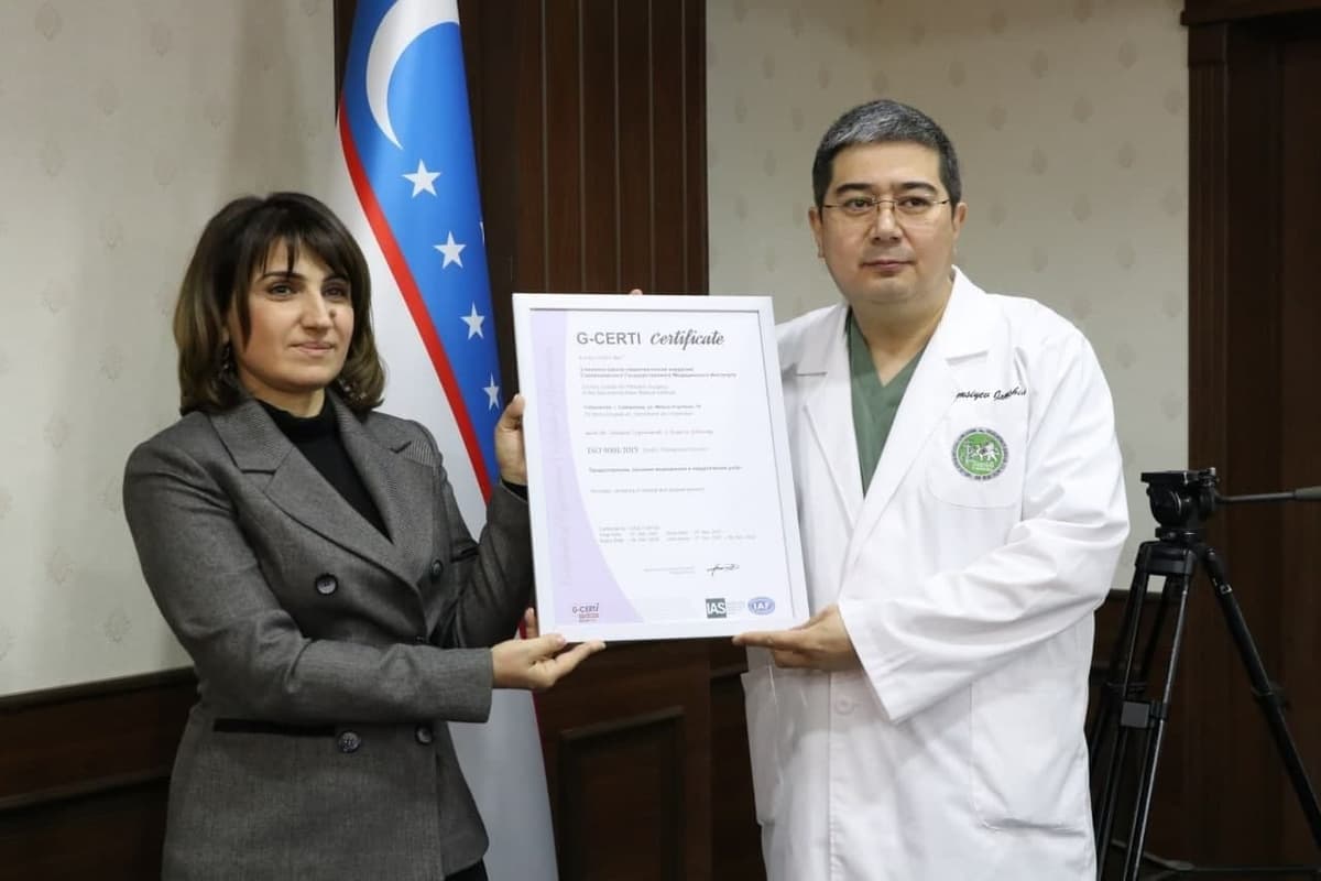 Samarqand davlat tibbiyot instituti 2-klinikasi davlat tibbiyot muassasalari orasida birinchi bo‘lib ISO sertifikatini oldi
