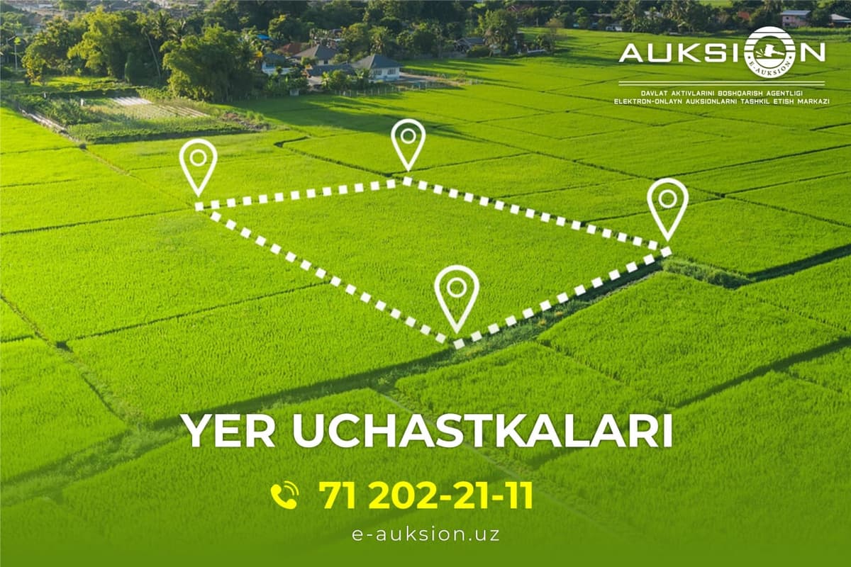 Ye-auksion 76 mingdan ortiq yer uçastkalarini taklif etadi