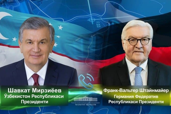 O‘zbekiston va Germaniya prezidentlari Ukraina atrofidagi vaziyat yuzasidan fikr almashdi