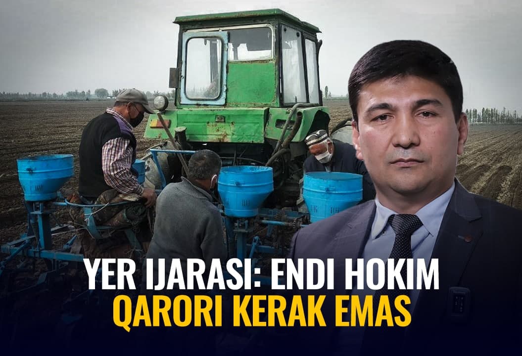 «Hokim imzosi kerak emas» – vazirlik mulozimi qishloq xo‘jaligiga mo‘ljallangan yerlarni ijaraga berishning yangi tartibi haqida 