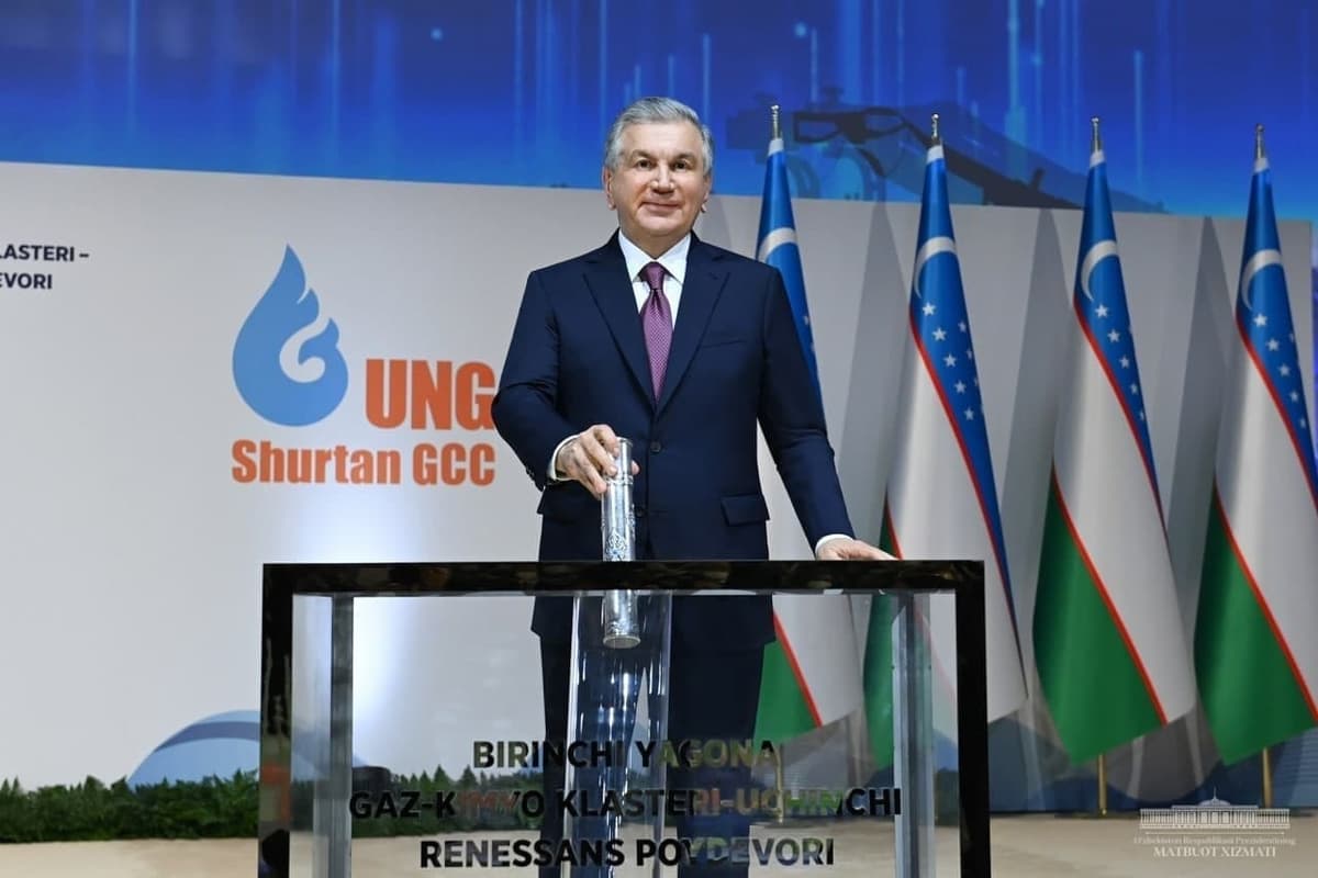 Дан пуск заводу Uzbekistan GTL, заложена капсула в фундамент еще одного нового предприятия