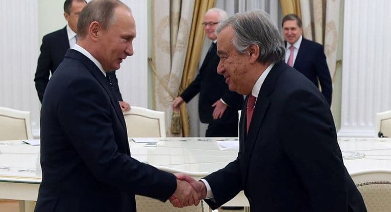 Guterrish Moskvada Putin bilan uchrashuv o‘tkazadi