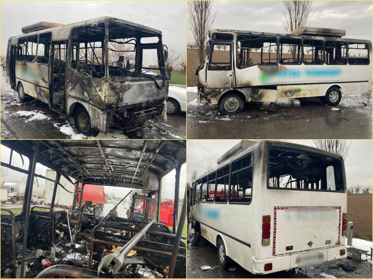 Yangiyo‘lda avtobus yonib ketdi