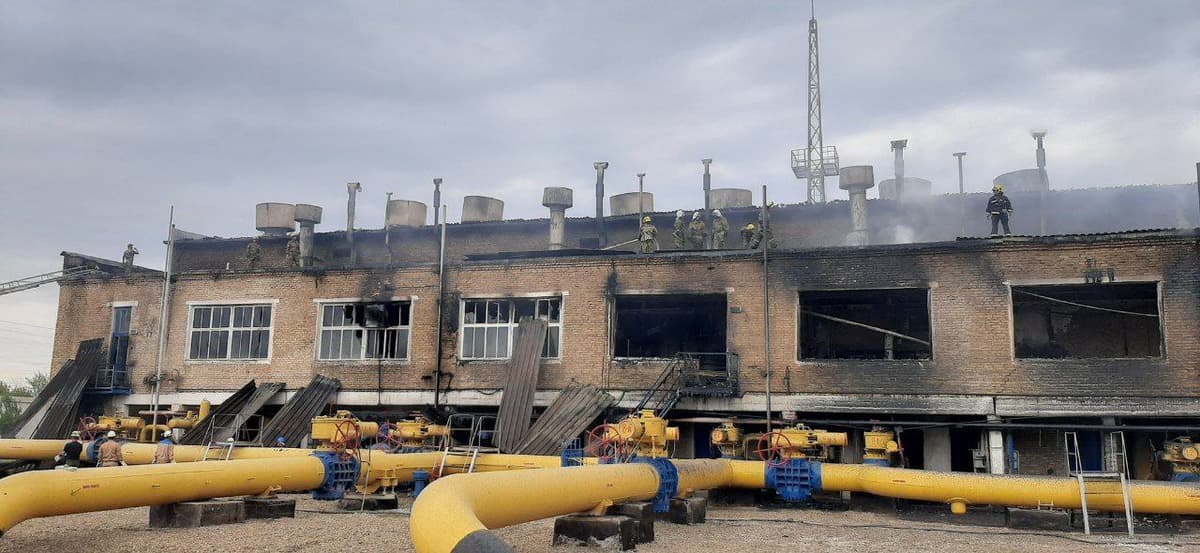 В Каганском магистральном газопроводном управлении произошел пожар