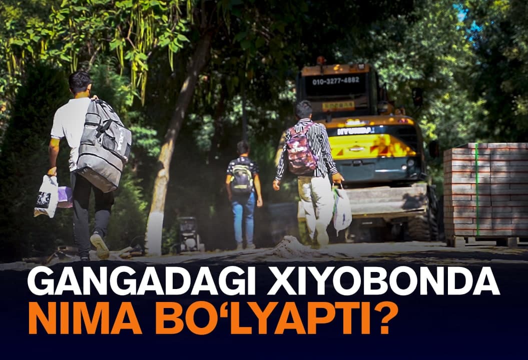 Gangadagi xiyobonda rekonstruksiya boshlandi. Birorta daraxtga zarar yetkazilmasligi va’da qilindi