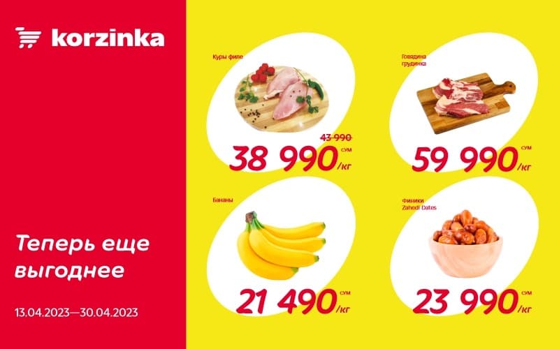 Корзинка объявила падение цен на продукты