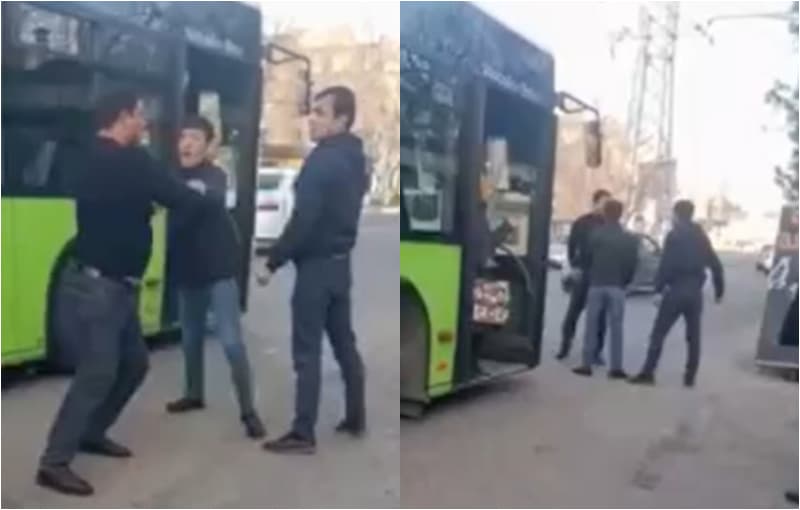 Muammo “plan” bilan boğliqmi? Bir-biri bilan muştlaşayotgan avtobus haydovçilar haqida