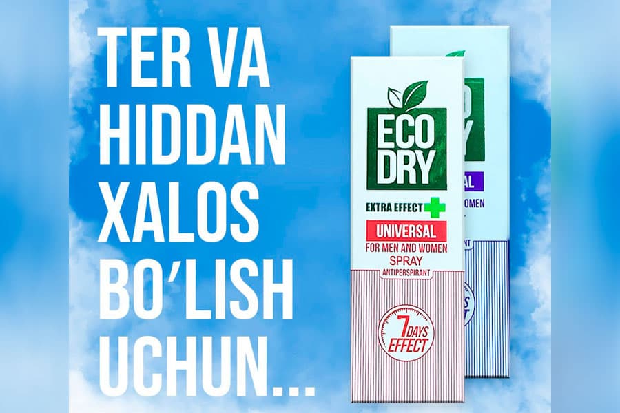 ECO DRY – жазирама ҳавода терлашдан ишончли ҳимоя  