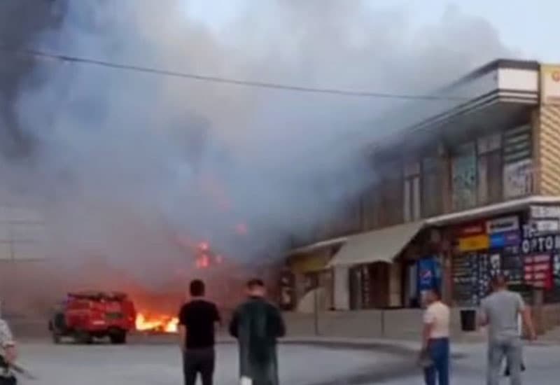 В Сурхандарье произошел крупный пожар — видео