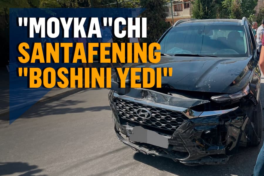 Samarqandda “moyka” ishchisi mijozning qimmatbaho mashinasini mast holatda boshqarib, “avariya” sodir qildi