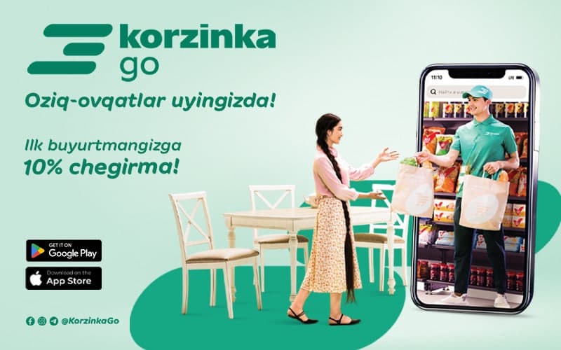 Korzinka Go: Korzinkadan yetkazuv bo‘yicha yangi ilova bilan tanishamiz