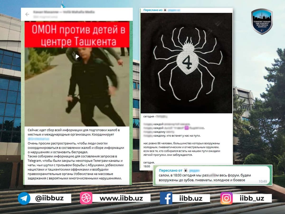 Toshkentda 50 ga yaqin o‘smirlar ushlandi. Ular «Ryodan»ga aloqador bo‘lishi mumkin