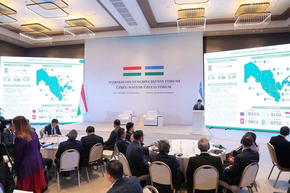 Özbekiston-Vengriya biznes-forumida 8 ta hujjat imzolandi 