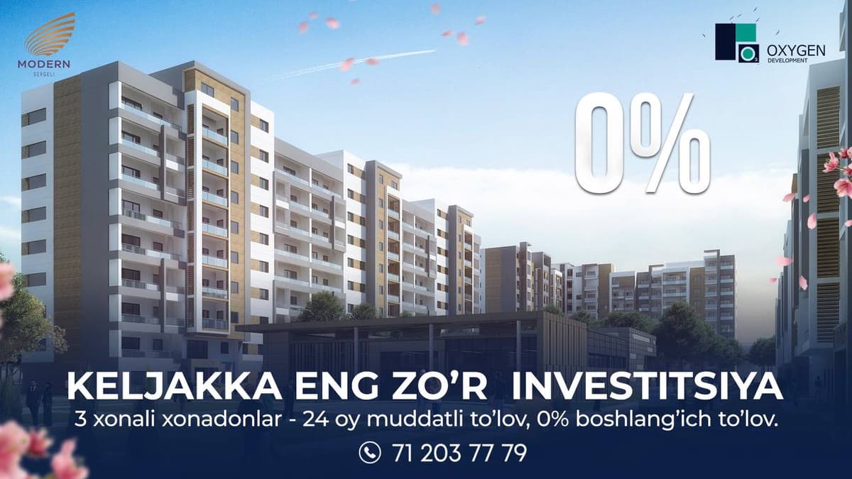 3 xonali xonadonlar - 24 oy muddatli tölovga va heç qanday boşlanğiç tölovlarsiz!
