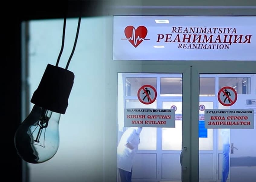 A patient died in intensive care unit when electricity went out in Andijan