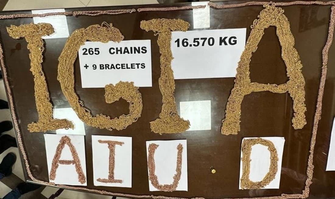 Two citizens of Uzbekistan arrested in Delhi for smuggling 16.5 kg of gold