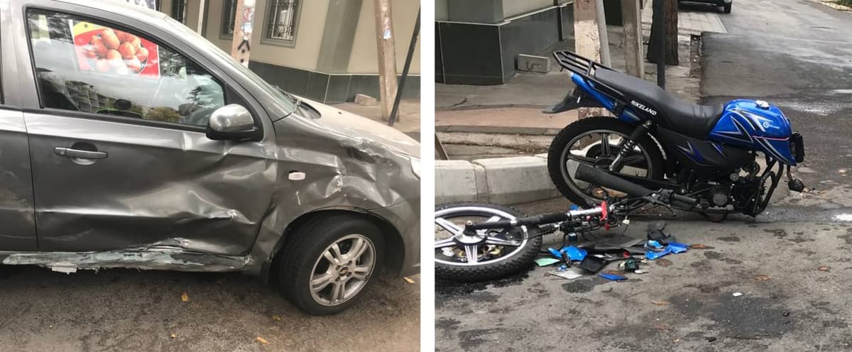 Toshkentda «Nexia-3» va mototsikl to‘qnashishi oqibatida bir kishi shifoxonaga yotqizildi